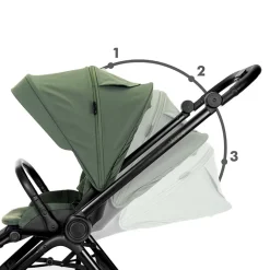 Kinderwagen Venice + Draagmand + Adapters Zwart