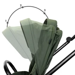 Kinderwagen Venice + Draagmand + Adapters Zwart