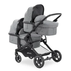 Kinderwagen voor tweelingen Atlantic Twin Melange Grey