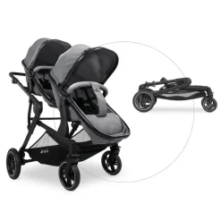 Kinderwagen voor tweelingen Atlantic Twin Melange Grey