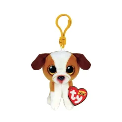 Kleine Beanie Babies sleutelhangerpluche Hugo de hond