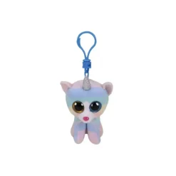 Kleine Beanie Boo's sleutelhanger pluche Heather de kat-eenhoorn
