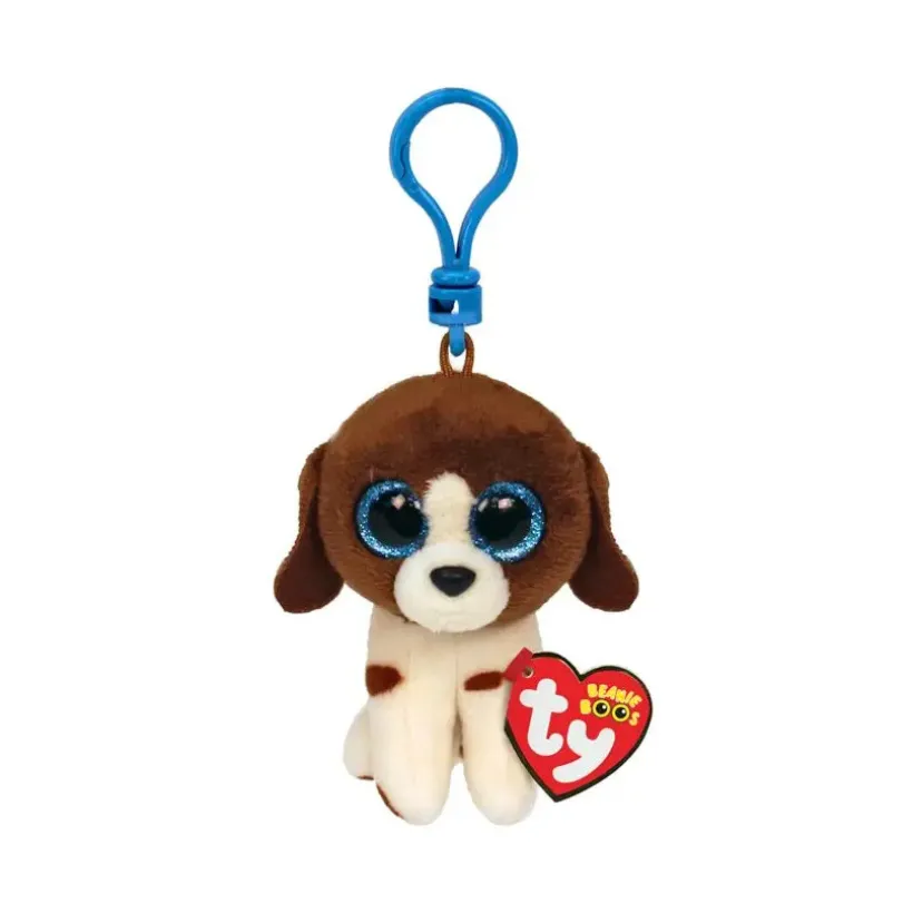 Kleine Beanie Boo’s sleutelhangerpluche Muddles de hond