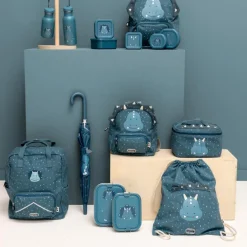 kleine lunchbox roestvrij staal Mr. Triceratops blauw