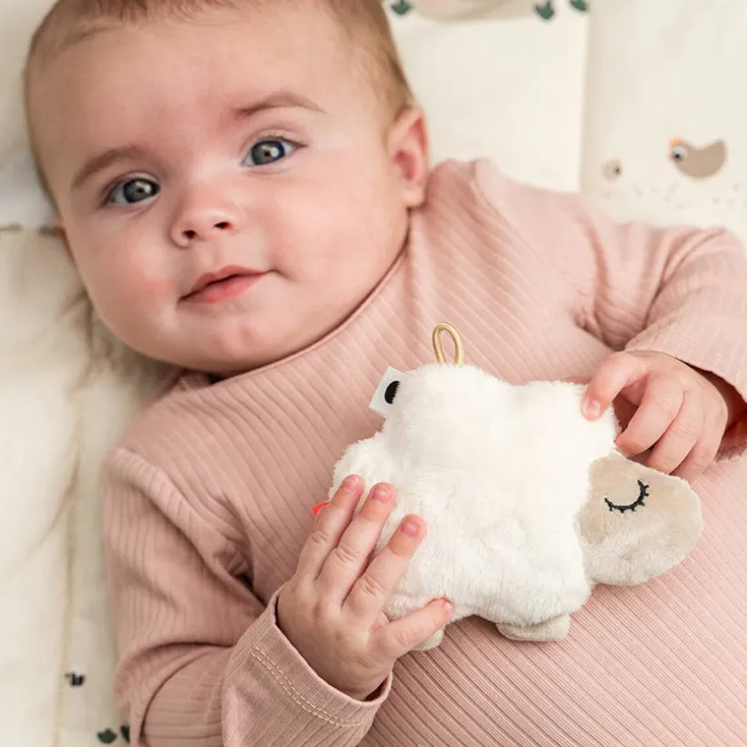 Kleine sensorische rammelaar Sheepy Zand