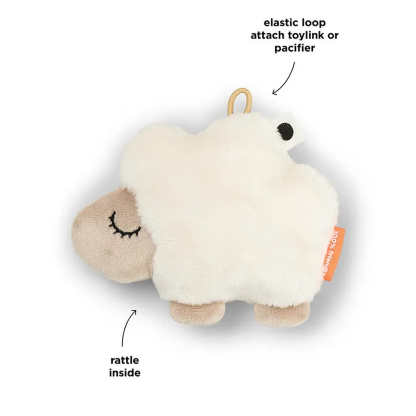 Kleine sensorische rammelaar Sheepy Zand