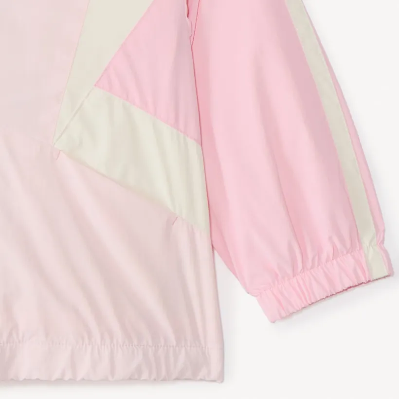 Kleurblok capuchon windjack voor babymeisjes