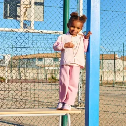 Kleurblok capuchon windjack voor babymeisjes