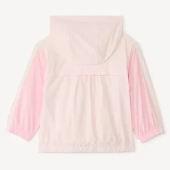 Kleurblok capuchon windjack voor babymeisjes
