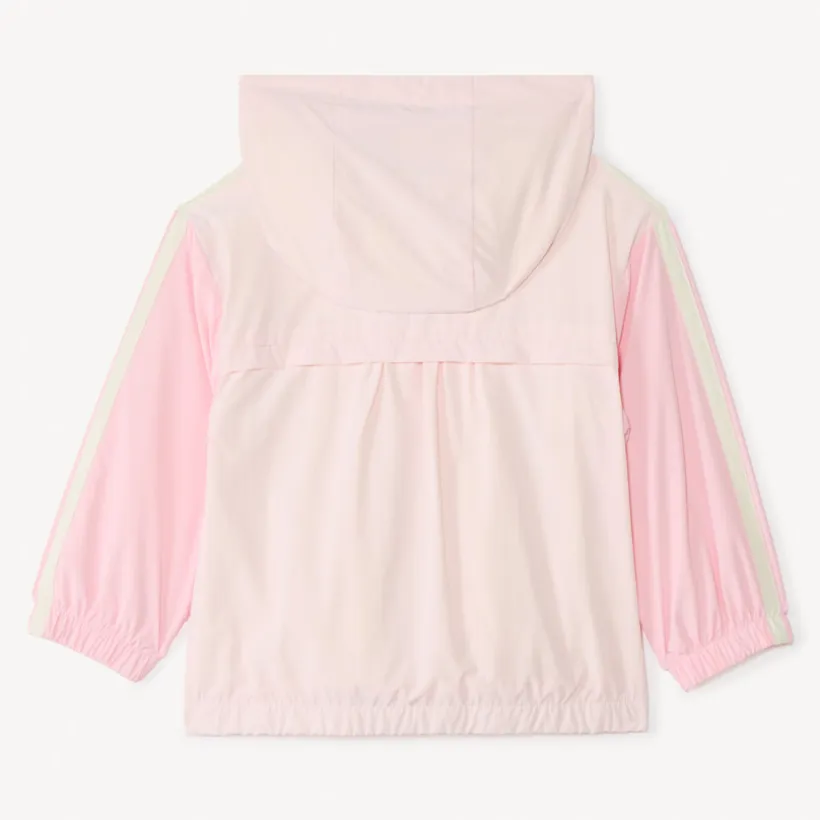 Kleurblok capuchon windjack voor babymeisjes