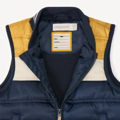 Kleurblok mouwloze donsjack voor babyjongen