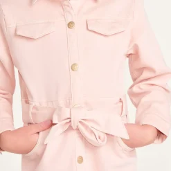 Kleurige denim jurk met lange mouwen voor meisjes