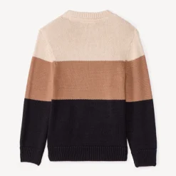 Knit sweater met color block effect van SmileyWorld jongens