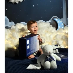 Knuffelbeer lichtgevend 28cm Maanlicht