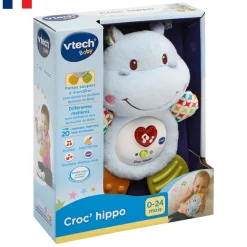 Knuffel Bijtring Nijlpaardje Blauw