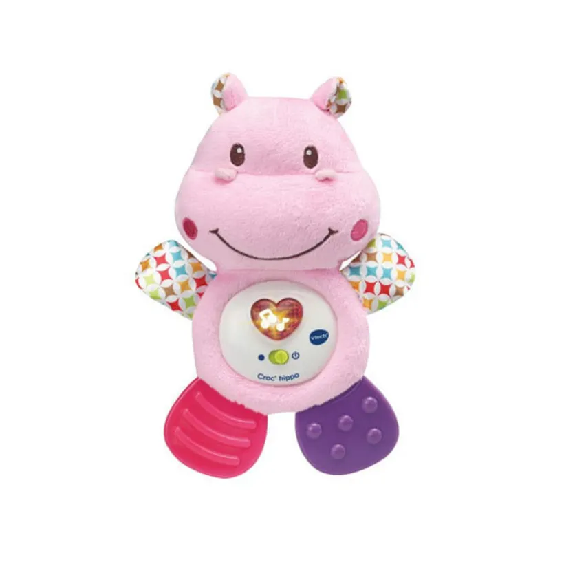 Knuffel Bijtring Nijlpaardje Blauw