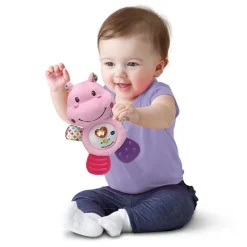 Knuffel Bijtring Nijlpaardje Blauw