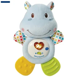 Knuffel Bijtring Nijlpaardje Blauw NL