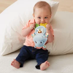 Knuffel Bijtring Nijlpaardje Blauw NL