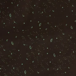Knuffeldeken Lapidou taupekleurig met glow-in-the-dark print en fopspeenclip