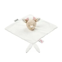 Knuffeldoekje hert - Fanfan- ribfluweel Crème - 27x27 cm