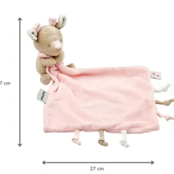Knuffeldoekje hert - Fanfan- Roze - 27x27 cm