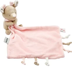 Knuffeldoekje hert - Fanfan- Roze - 27x27 cm