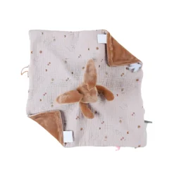 knuffeldoekje Moka het konijn omkeerbaar met dag- en nachtritme, bi-materiaal