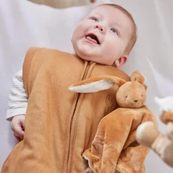 knuffeldoekje Moka het konijn omkeerbaar met dag- en nachtritme, bi-materiaal