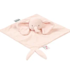 Knuffeldoekje olifant - Fanfan- ribfluweel - Roze - 27x27 cm