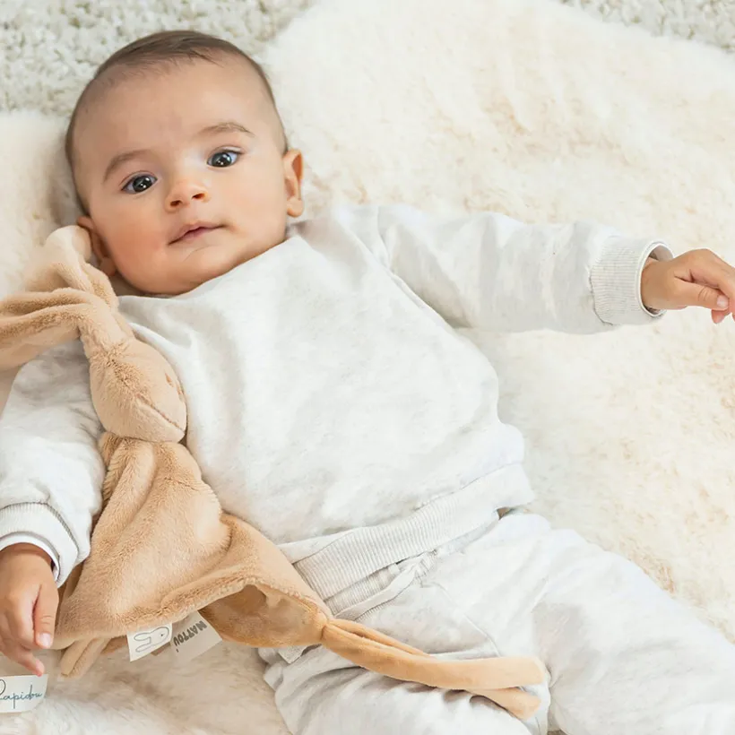 Knuffeldoek Konijn 27cm Warm Beige