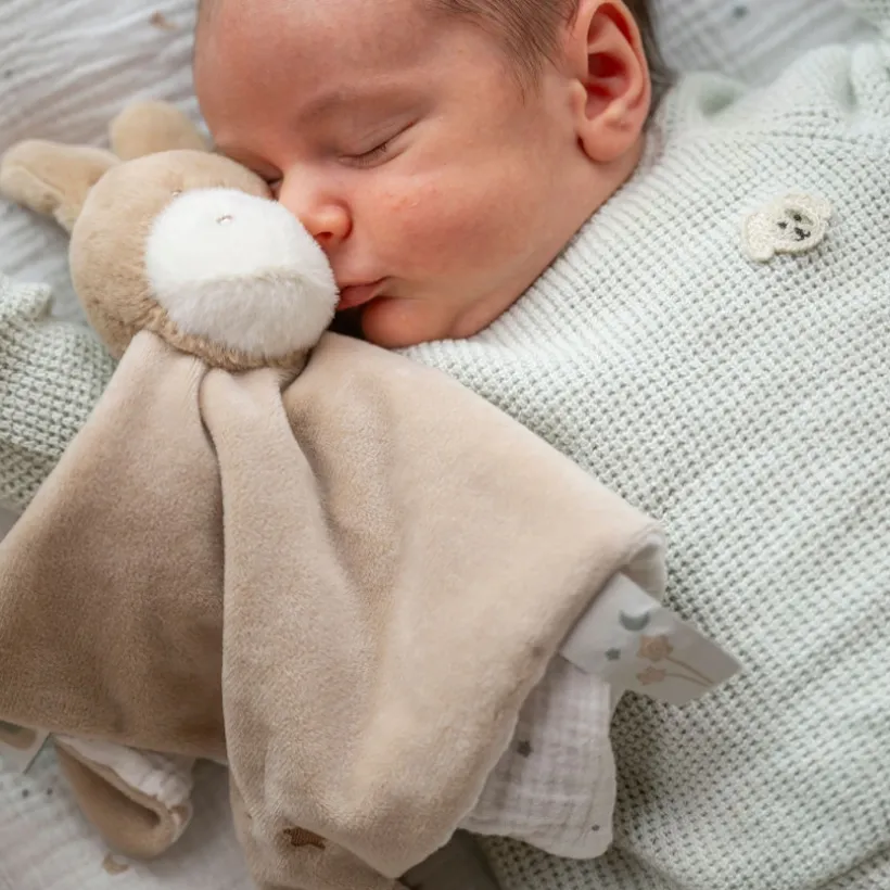 Knuffel doudou Ezeltje Loulou 28x28cm Karamel