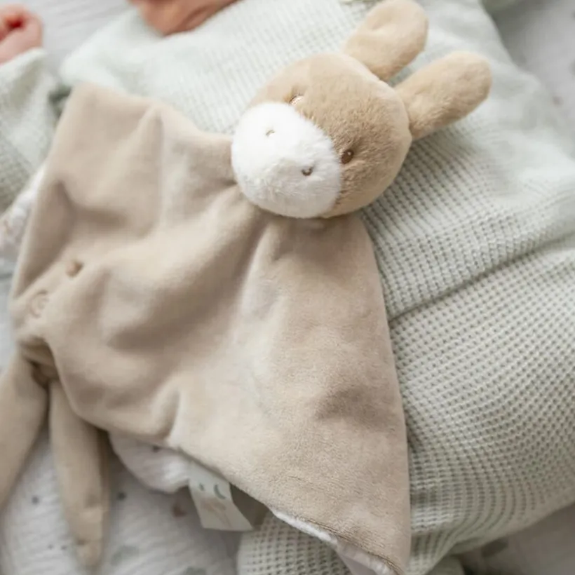 Knuffel doudou Ezeltje Loulou 28x28cm Karamel