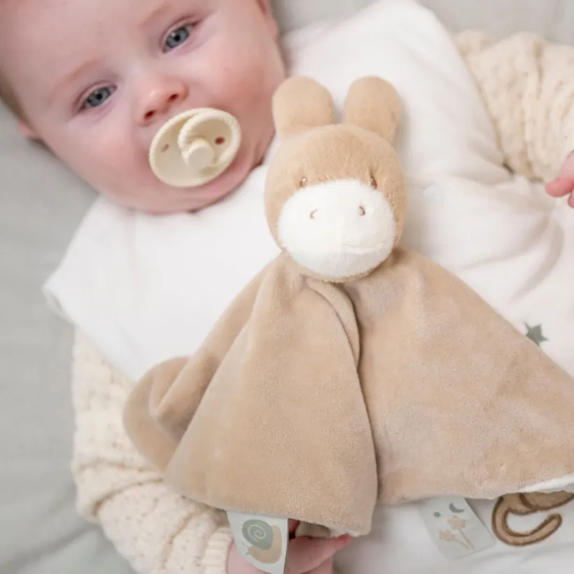 Knuffel doudou Ezeltje Loulou 28x28cm Karamel