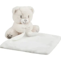 Knuffel doudou met zilveren geborduurde details