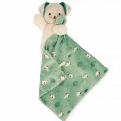 Knuffel Hondje met een knuffelvierkantje Groen