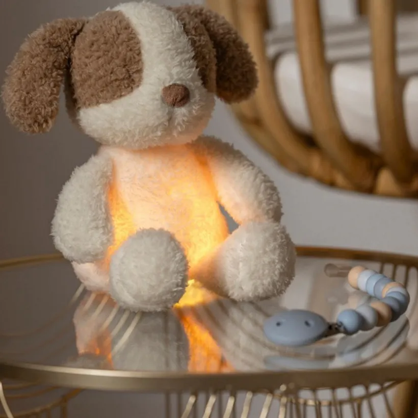 Knuffel hond nachtlamp - Teddy - Vanille