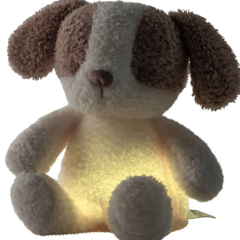 Knuffel hond nachtlamp - Teddy - Vanille