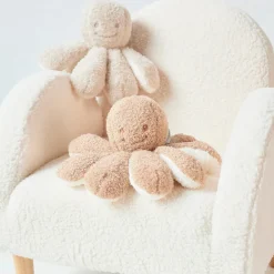 Knuffel - Inktvis Teddy - Beige - 20 cm