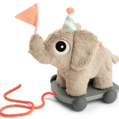 Knuffel 2-in-1 trekspeeltje Elphee Zand