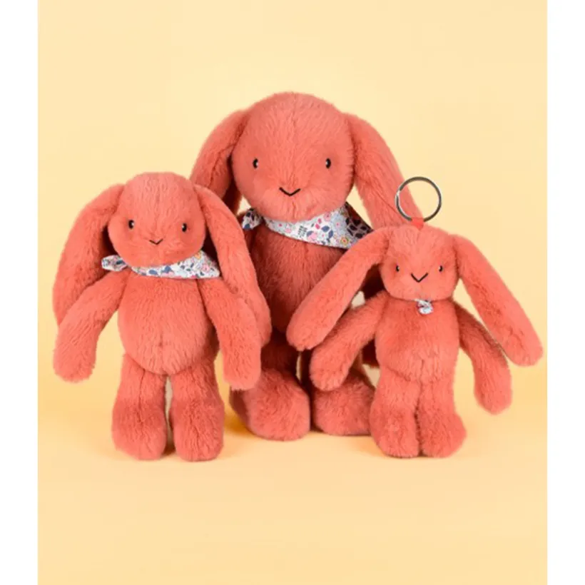 Knuffel Konijn Fleurette 35cm Terracotta