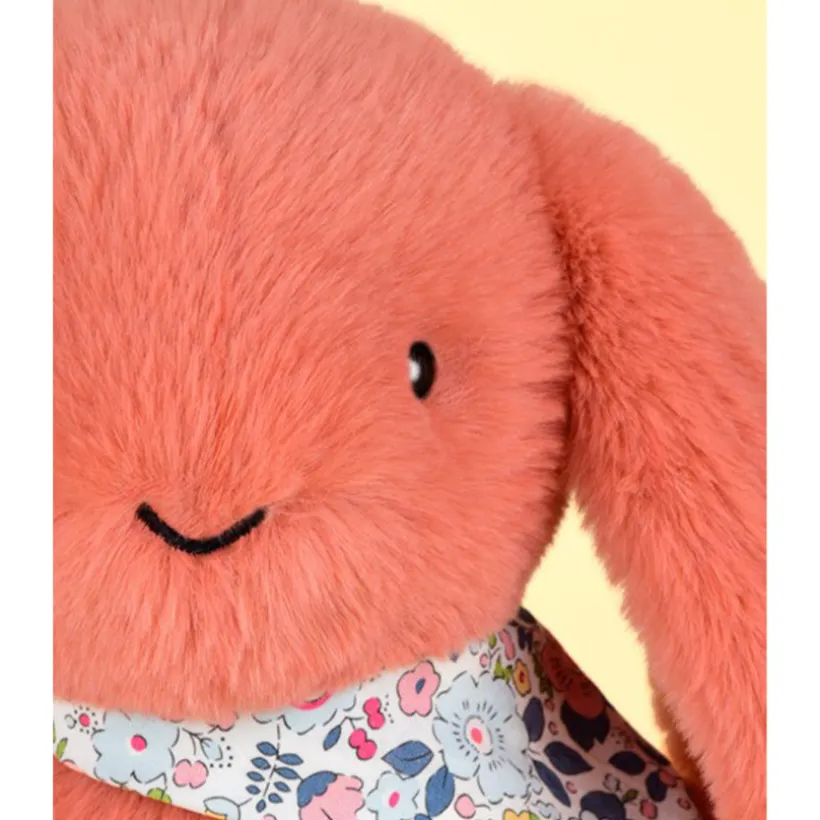 Knuffel Konijn Fleurette 35cm Terracotta