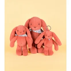 Knuffel Konijn Fleurette 25cm Terracotta