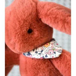 Knuffel Konijn Fleurette 25cm Terracotta