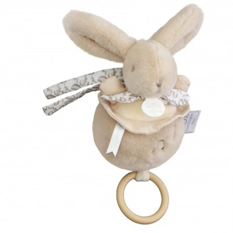 Knuffel Konijn met muziekdoosje Beige