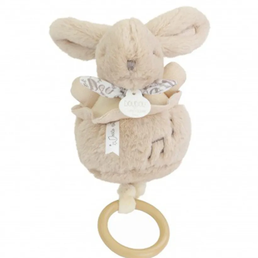Knuffel Konijn met muziekdoosje Beige