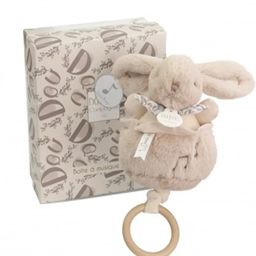 Knuffel Konijn met muziekdoosje Beige