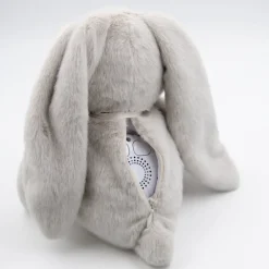 Knuffel konijn met witte ruis , melodie en nachtlampje Warm Grey