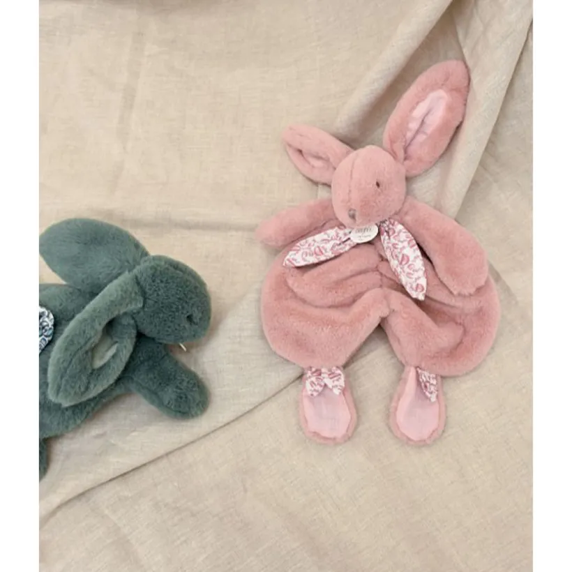Knuffelkonijntje plat 29cm Poederroze