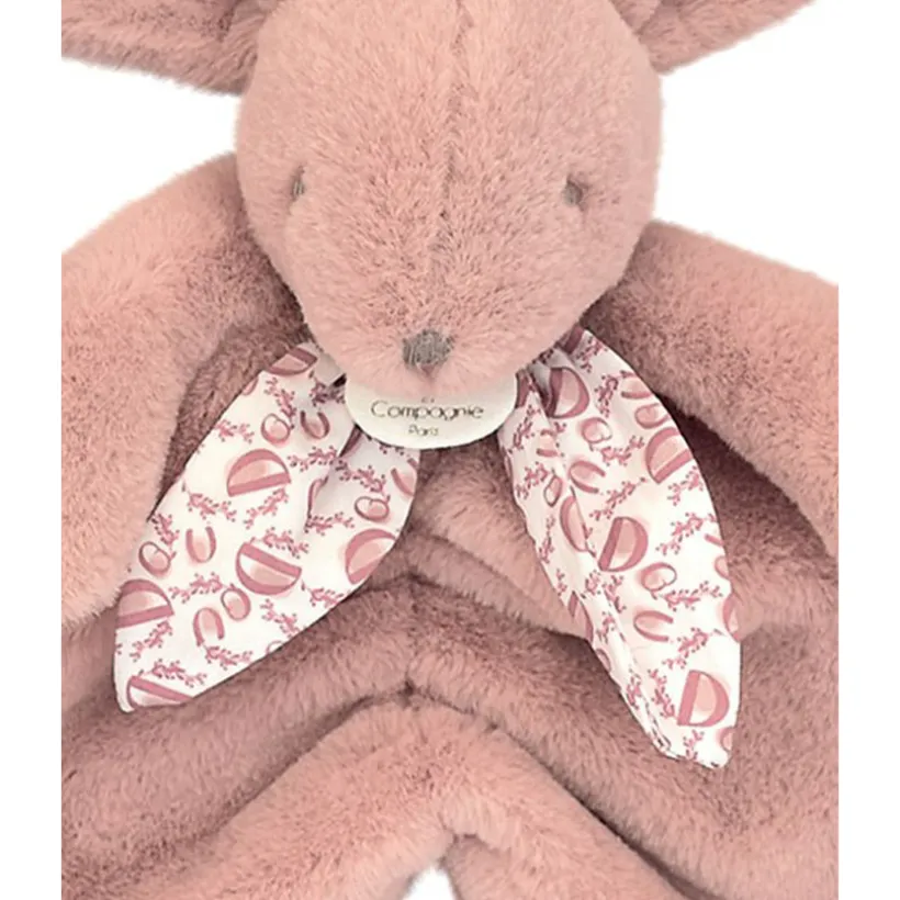 Knuffelkonijntje plat 29cm Poederroze